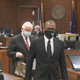 An undated photo of John Fitzgerald Johnson leaving a courtroom in Louisville, Kentucky.